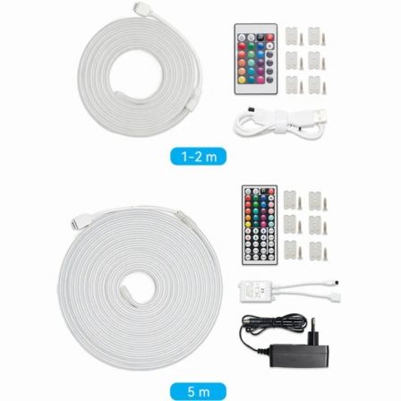 Vention Tira LED Neón de Silicona Flexible con Control Remoto y Alimentación USB, 5m